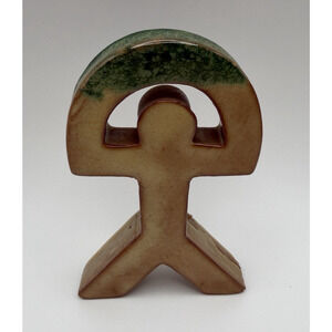 Spanish Indalo Good Luck Talisman Handcrafted Travertine Style Figure Protection